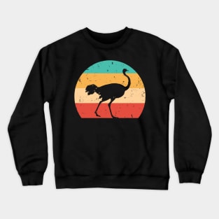 vintage sunset Common ostrich ,funny Ostrich lover Crewneck Sweatshirt